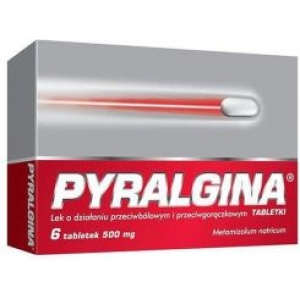 Pyralgina 500 мг, Пиралгин, 6 таблеток                                                               