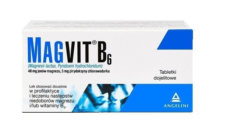 Купить Magvit B6, Магвит В6 48 мг + 5 мг, 50 таблеток в  .
