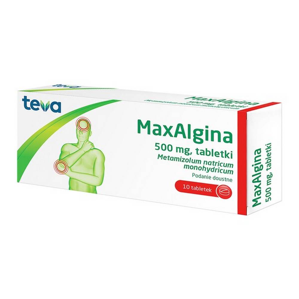 MaxAlgin Teva, МаксАлгин Тева 500 мг, 10 таблеток  в 